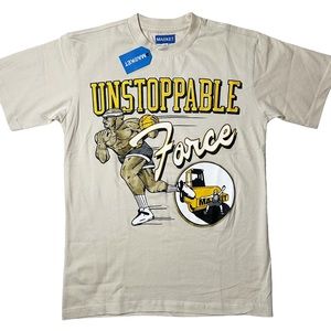 NWT Market Unstoppable Force Graphic T-Shirt in Ecru Men’s Sz S